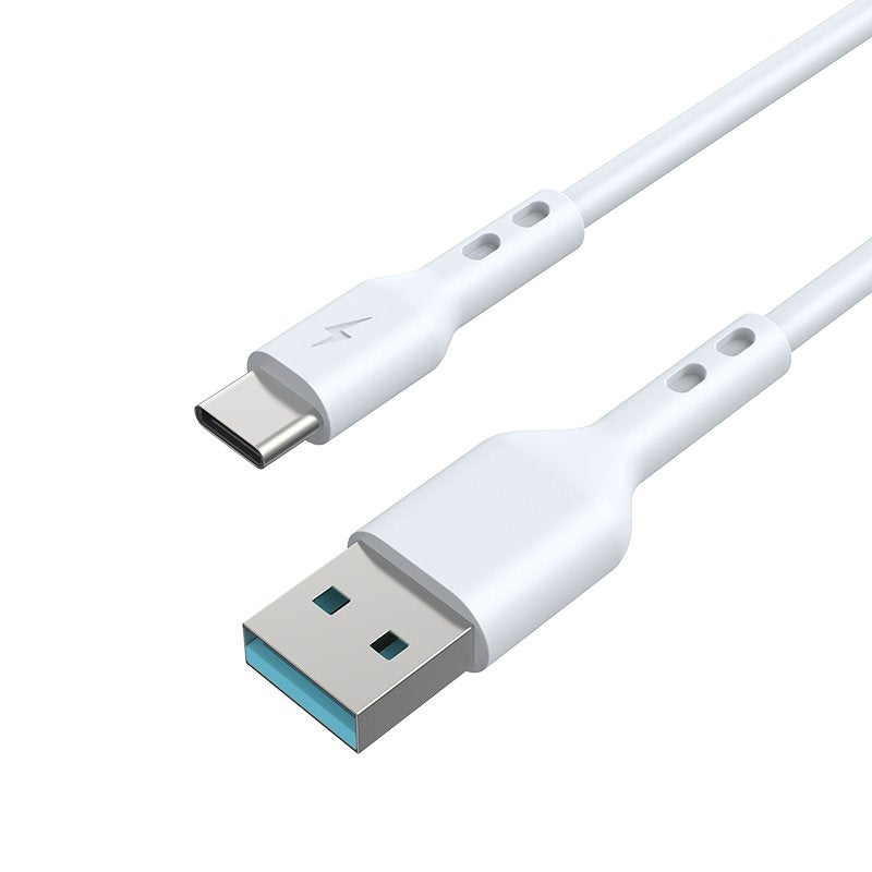 BWOO kabelis USB - USB-C 2m 3A, balts
