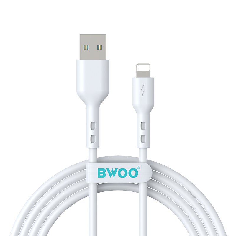 BWOO kabelis USB - Lightning 2m 3A, balts
