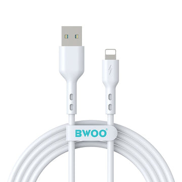 BWOO kabelis USB - Lightning 2m 3A, balts