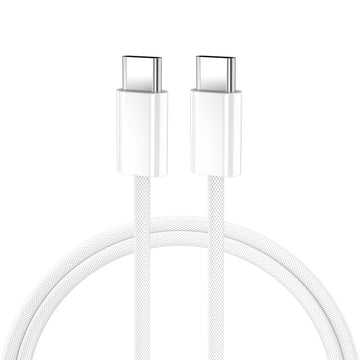 BWOO kabelis USB-C - USB-C 2m 60W, balts