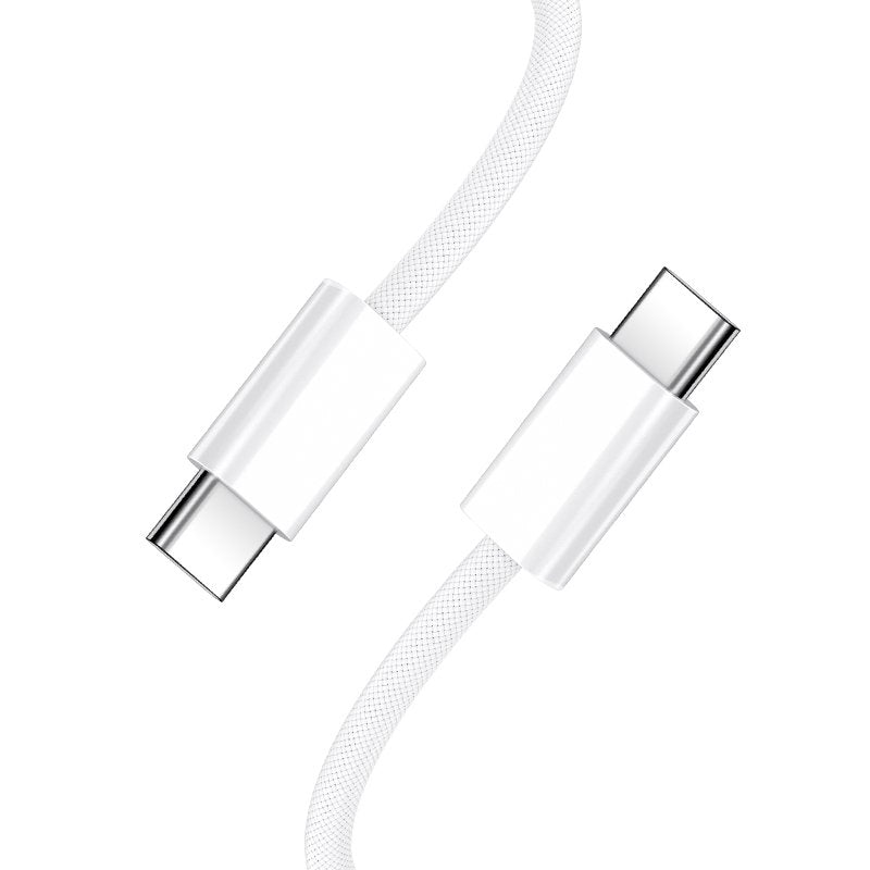 BWOO kabelis USB-C - USB-C 2m 60W, balts
