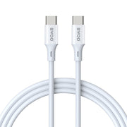 BWOO kabelis USB-C - USB-C 2m 60W ABS + TPE, balts