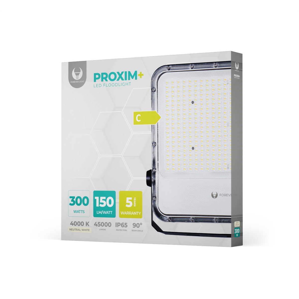LED prožektors Proxim+ 300W 4000K 45000lm 230V IP65 Forever Light 150lm/W 5 gadu garantija