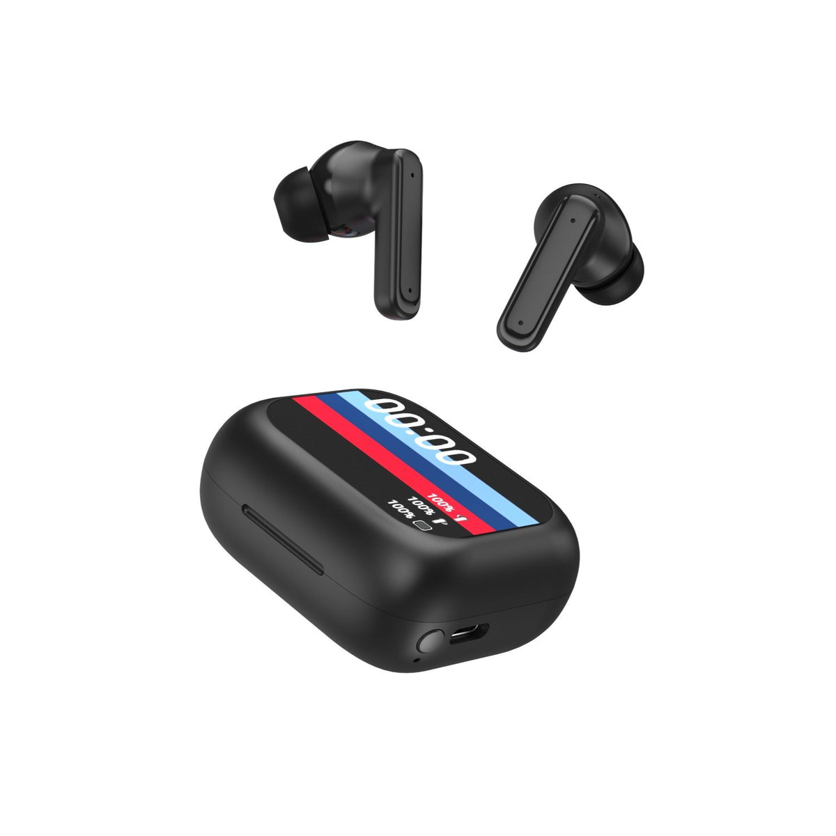 „Forever“ Bluetooth austiņas ar ANC + ENC, modelis TWSS-500, melnas