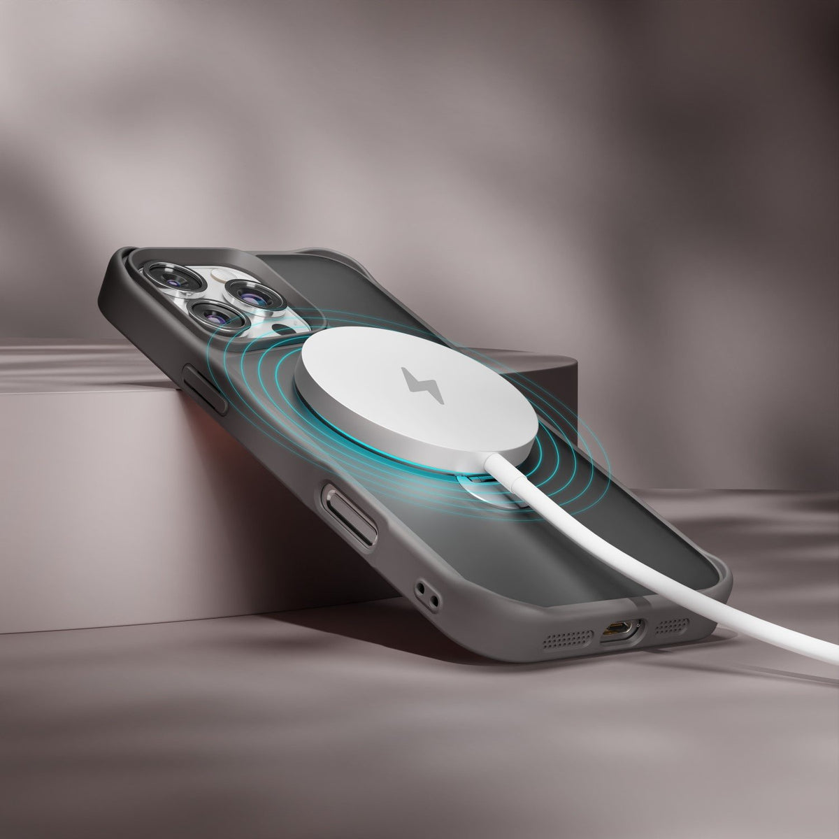 Etteri Matt MagSafe Ring maciņš priekš iPhone 17 Air pelēks
