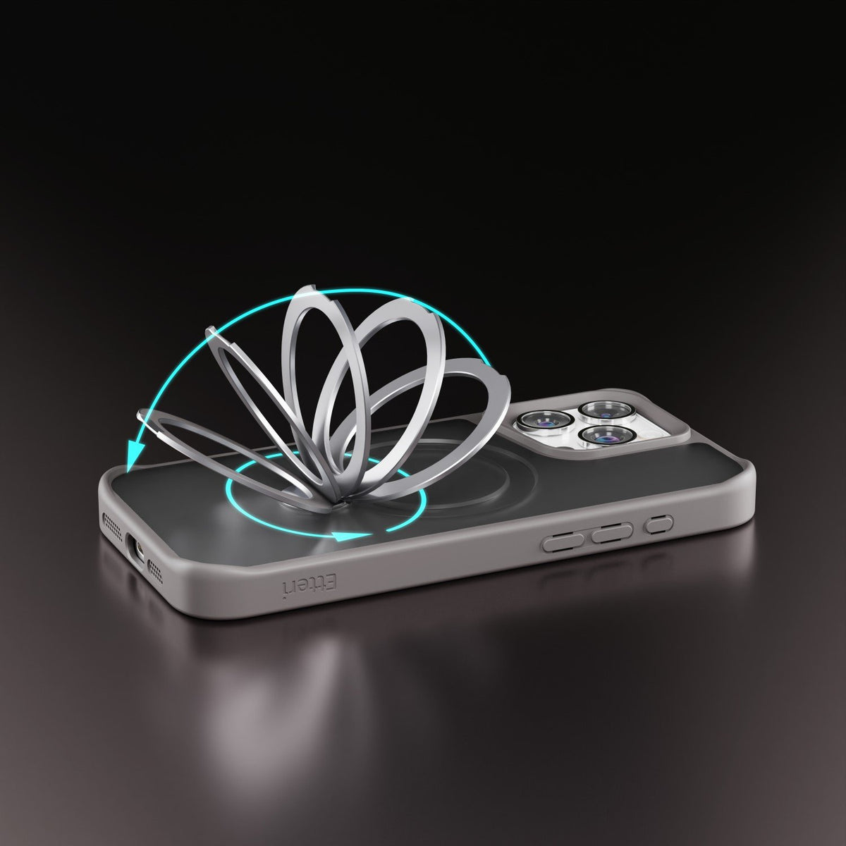 Etteri Matt MagSafe Ring maciņš priekš iPhone 17 Air pelēks