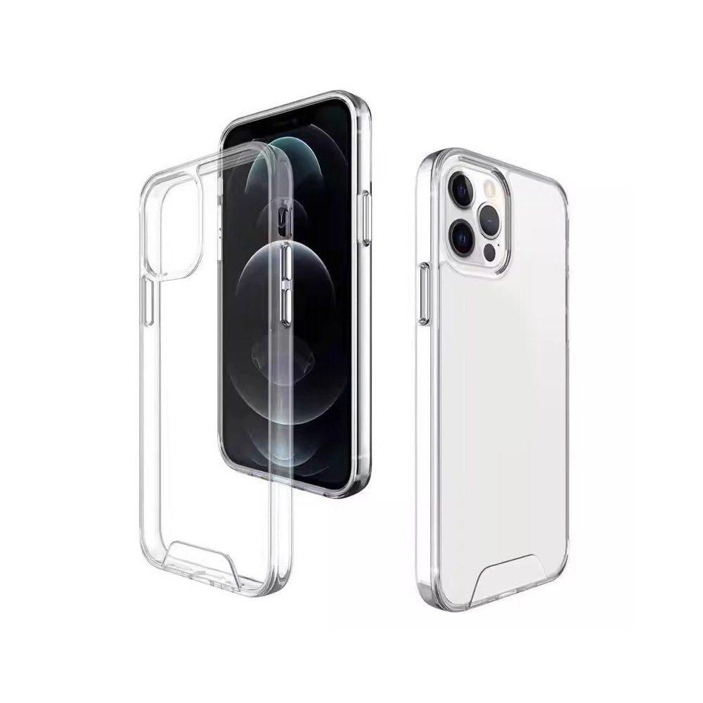 Hibrīda kristāla caurspīdīgs iPhone X / XS vāciņš ar lielu caurumu