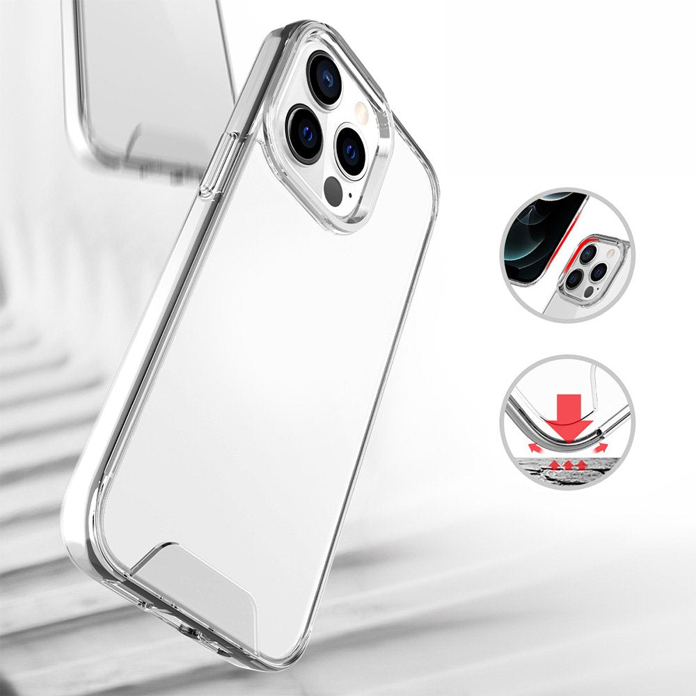 Hibrīda kristāla caurspīdīgs vāciņš iPhone 16 Pro Max 6,9" tālrunim ar lielu caurumu
