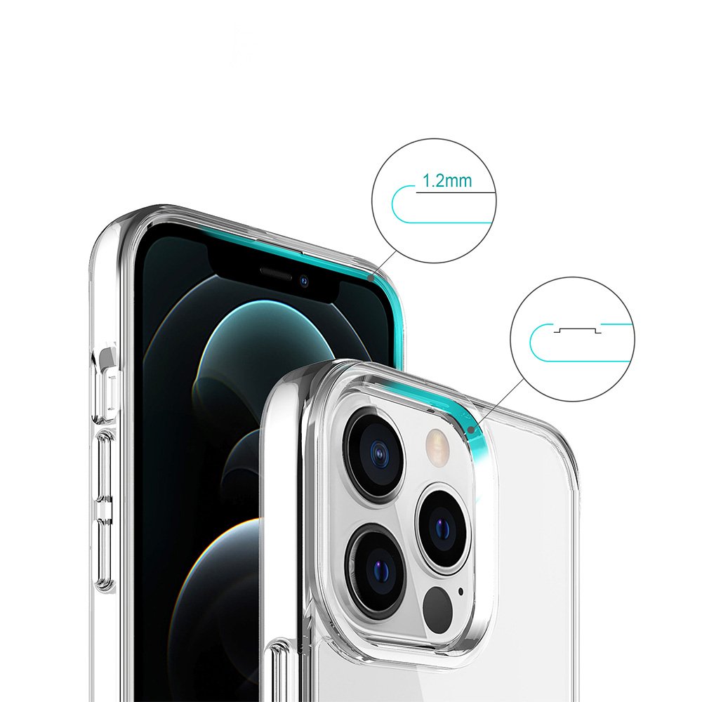 Hibrīda kristāla caurspīdīgs iPhone X / XS vāciņš ar lielu caurumu