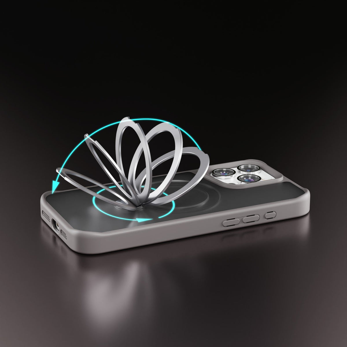 Etteri Matt MagSafe Ring maciņš iPhone 14 Pro 6,1" pelēks