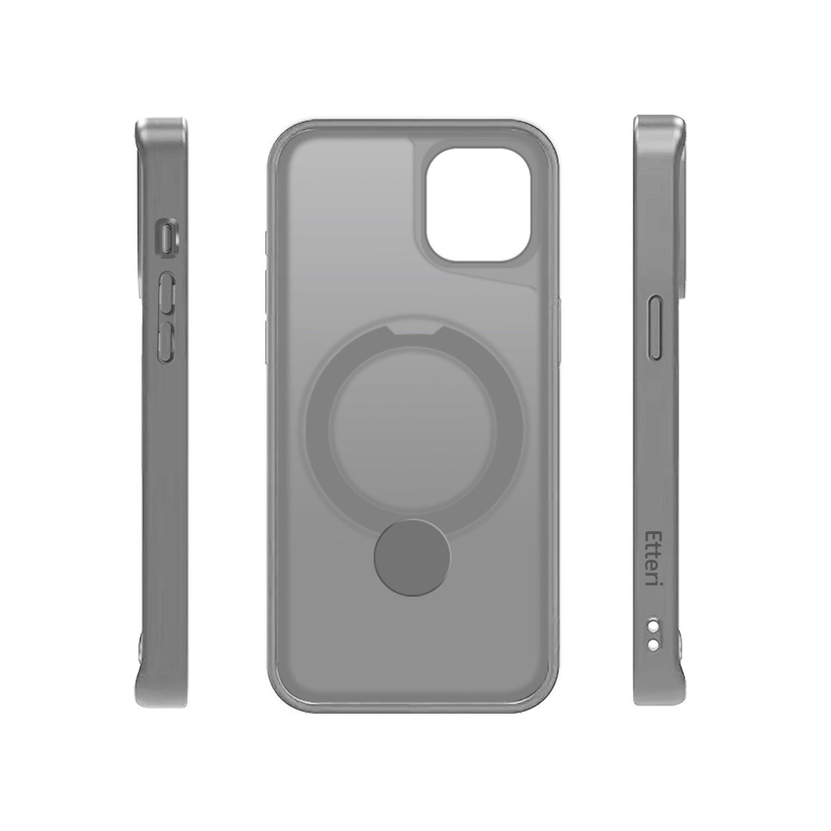 Etteri Matt MagSafe Ring maciņš iPhone 15 6,1" pelēks