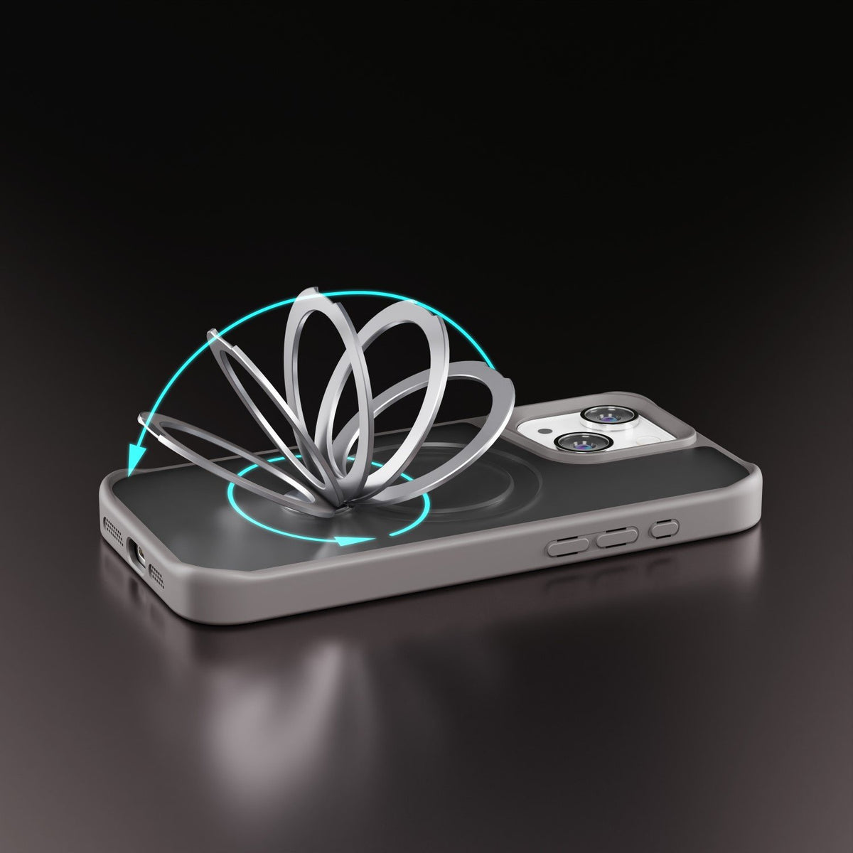 Etteri Matt MagSafe Ring maciņš iPhone 15 6,1" pelēks