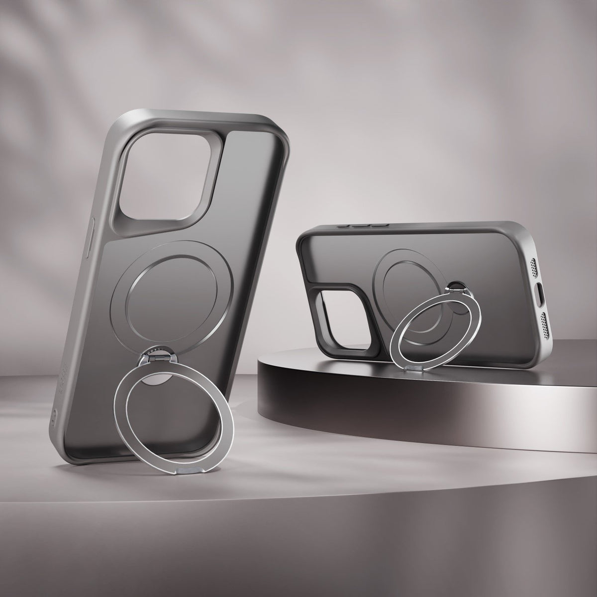 Etteri Matt MagSafe Ring maciņš iPhone 15 Pro 6,1" pelēks