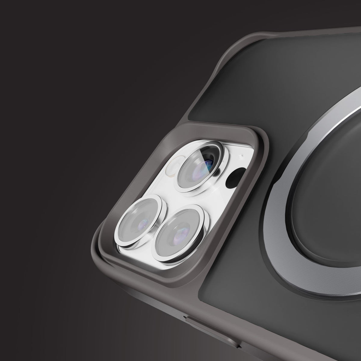 Etteri Matt MagSafe Ring maciņš iPhone 15 Pro 6,1" pelēks