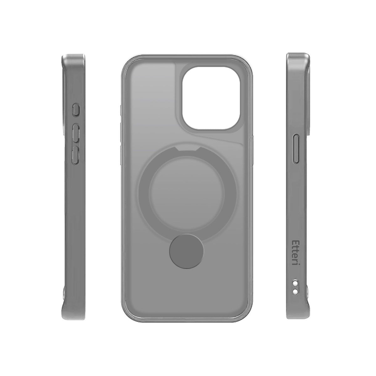 Etteri Matt MagSafe Ring maciņš iPhone 15 Pro Max 6,7" pelēks