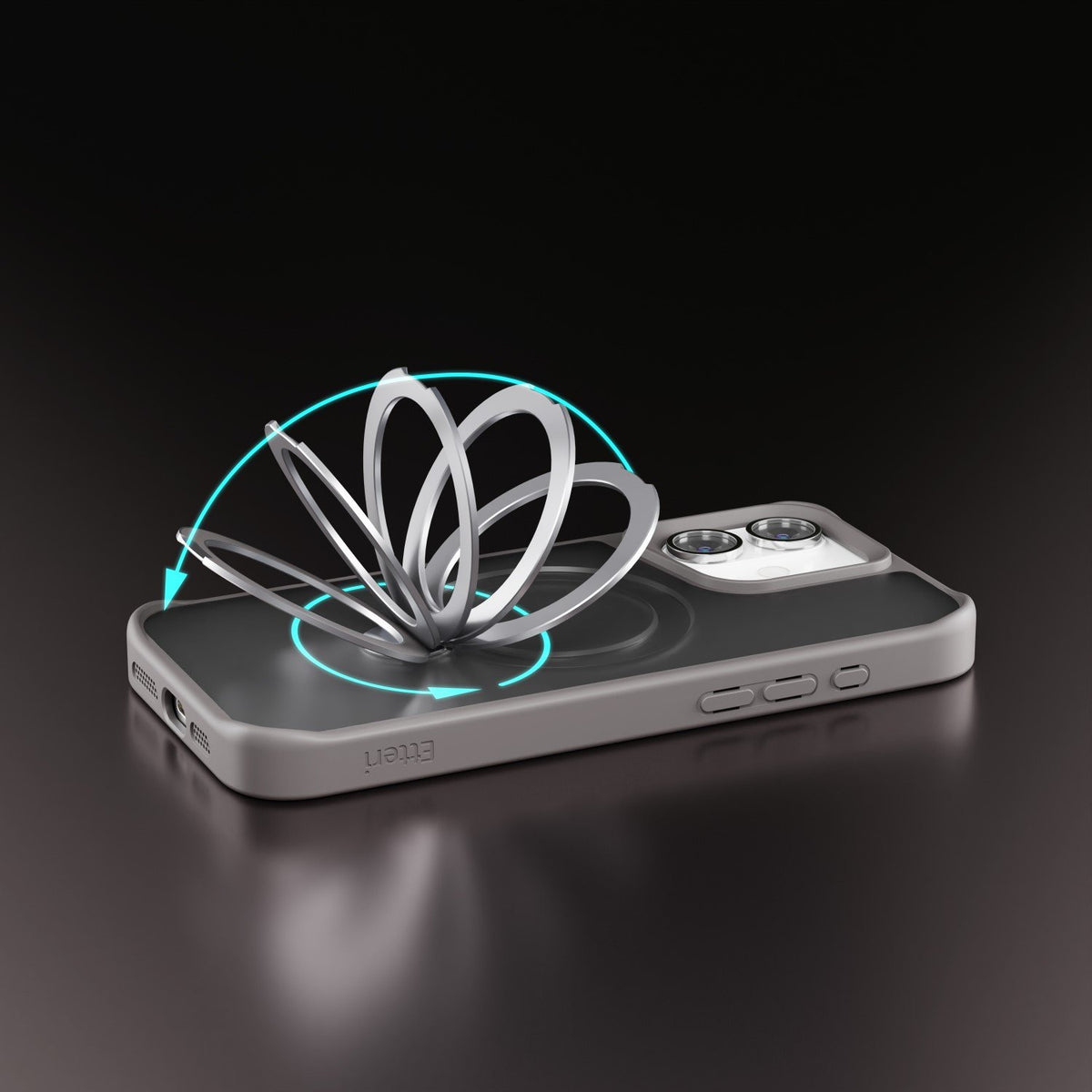 Etteri Matt MagSafe Ring maciņš iPhone 16 Plus 6,7" pelēks
