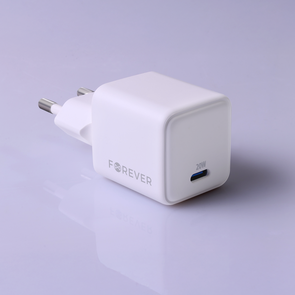 Forever lādētājs TC-08-20C GAN PD 1x USB-C 20W, balts