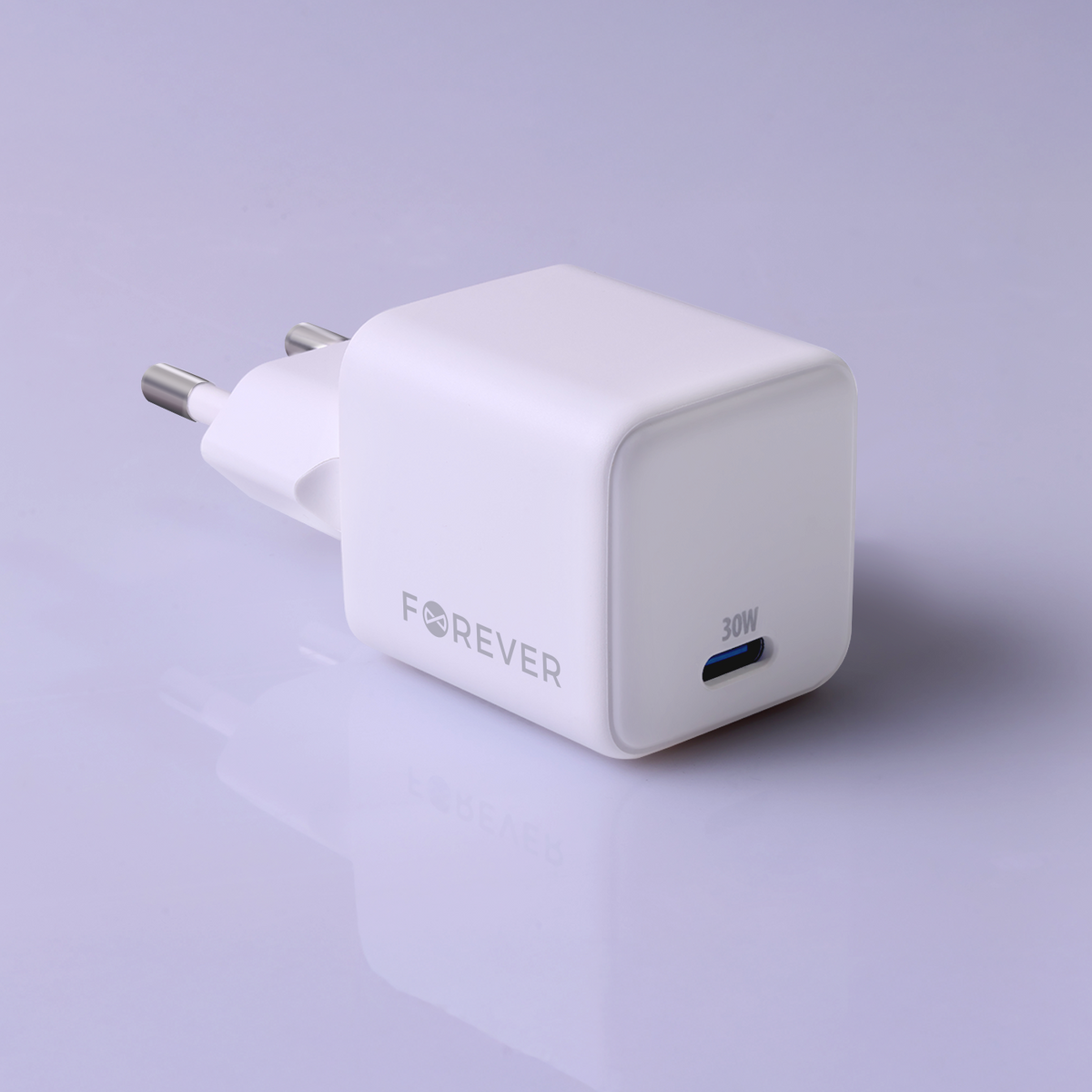 Forever lādētājs TC-08-30C GAN PD 1x USB-C 30W, balts
