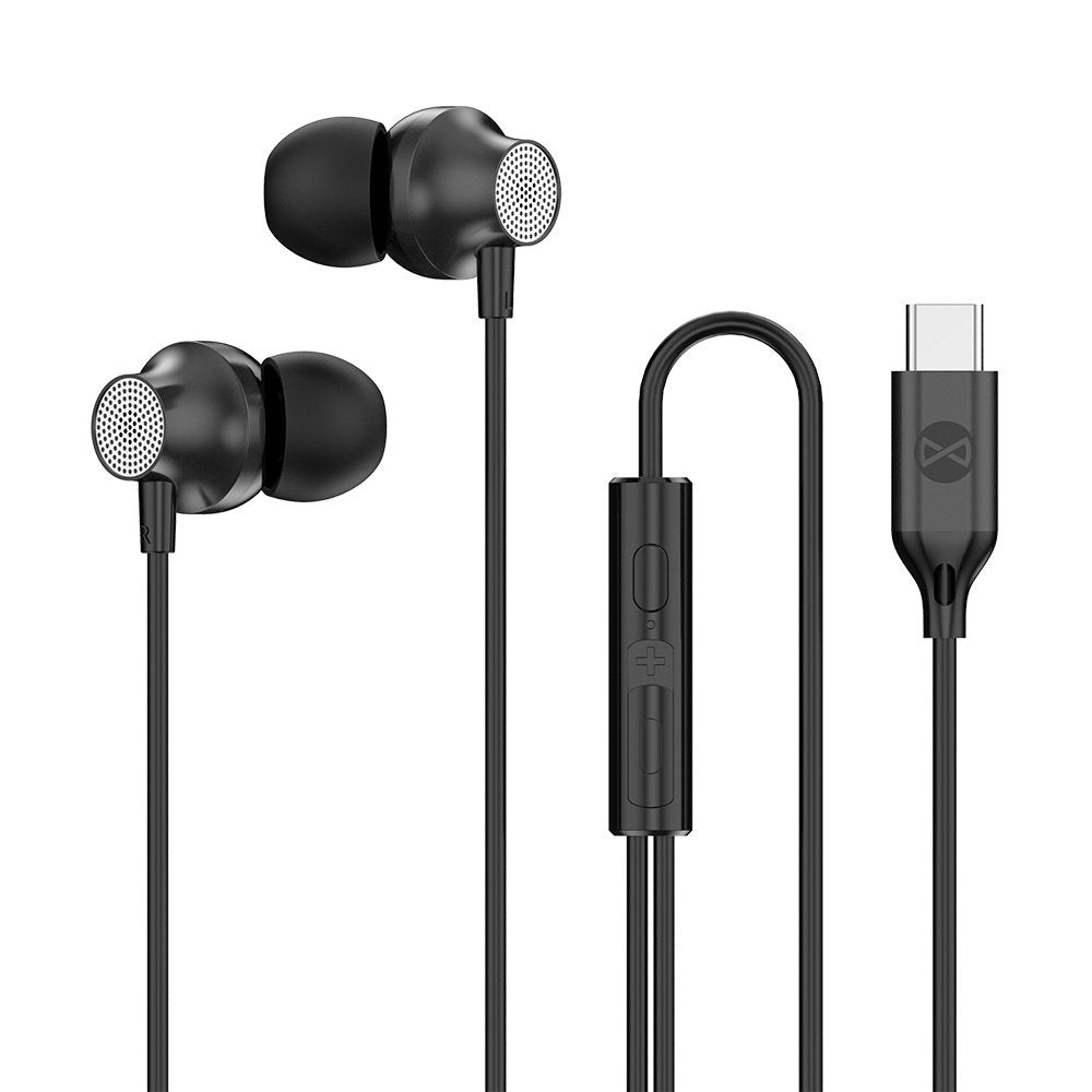 Forever vadu austiņas EP-02 USB-C, melnas