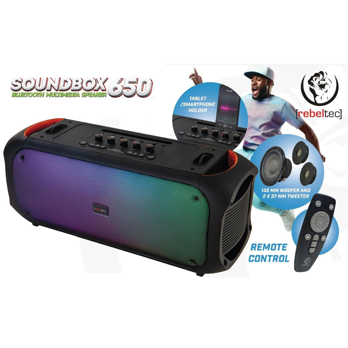 Skaļrunis Rebeltec SoundBox 650 80W RMS