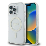 Guess MagSafe vāciņš iPhone 16 Pro 6,3" caurspīdīgs, caurspīdīgs