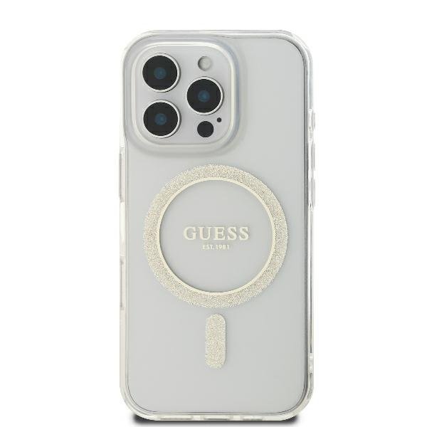 Guess MagSafe vāciņš iPhone 16 Pro 6,3" caurspīdīgs, caurspīdīgs