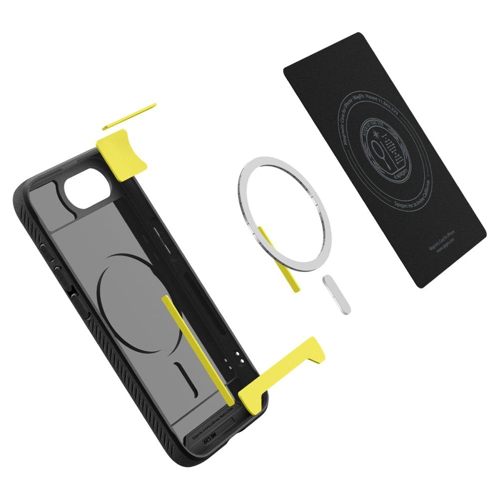 Spigen Rugged Armor MagSafe vāciņš iPhone 16E, matēts melns