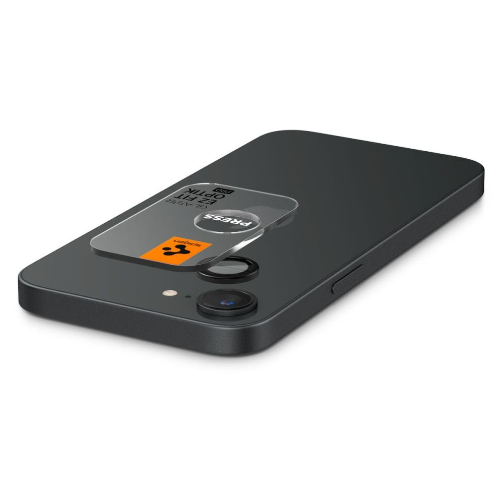 Spigen Optik Pro Glas.tR "EZ Fit" kameras aizsargi, 2 iepakojumā, iPhone 16E, melni