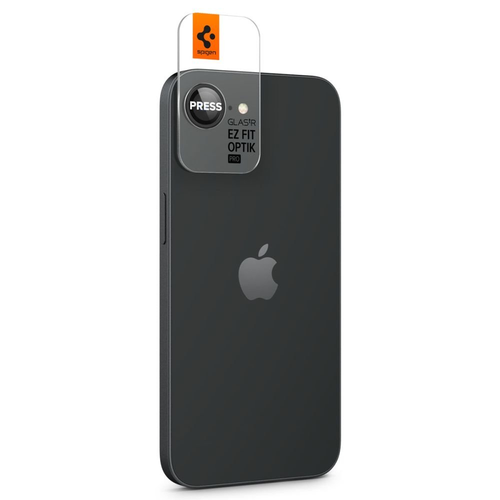 Spigen Optik Pro Glas.tR "EZ Fit" kameras aizsargi, 2 iepakojumā, iPhone 16E, melni