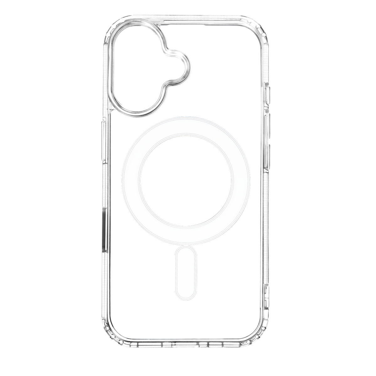 Triecienizturīgs 1,5 mm MagSafe vāciņš iPhone 16 6,1" caurspīdīgs ar lielu caurumu un pogu