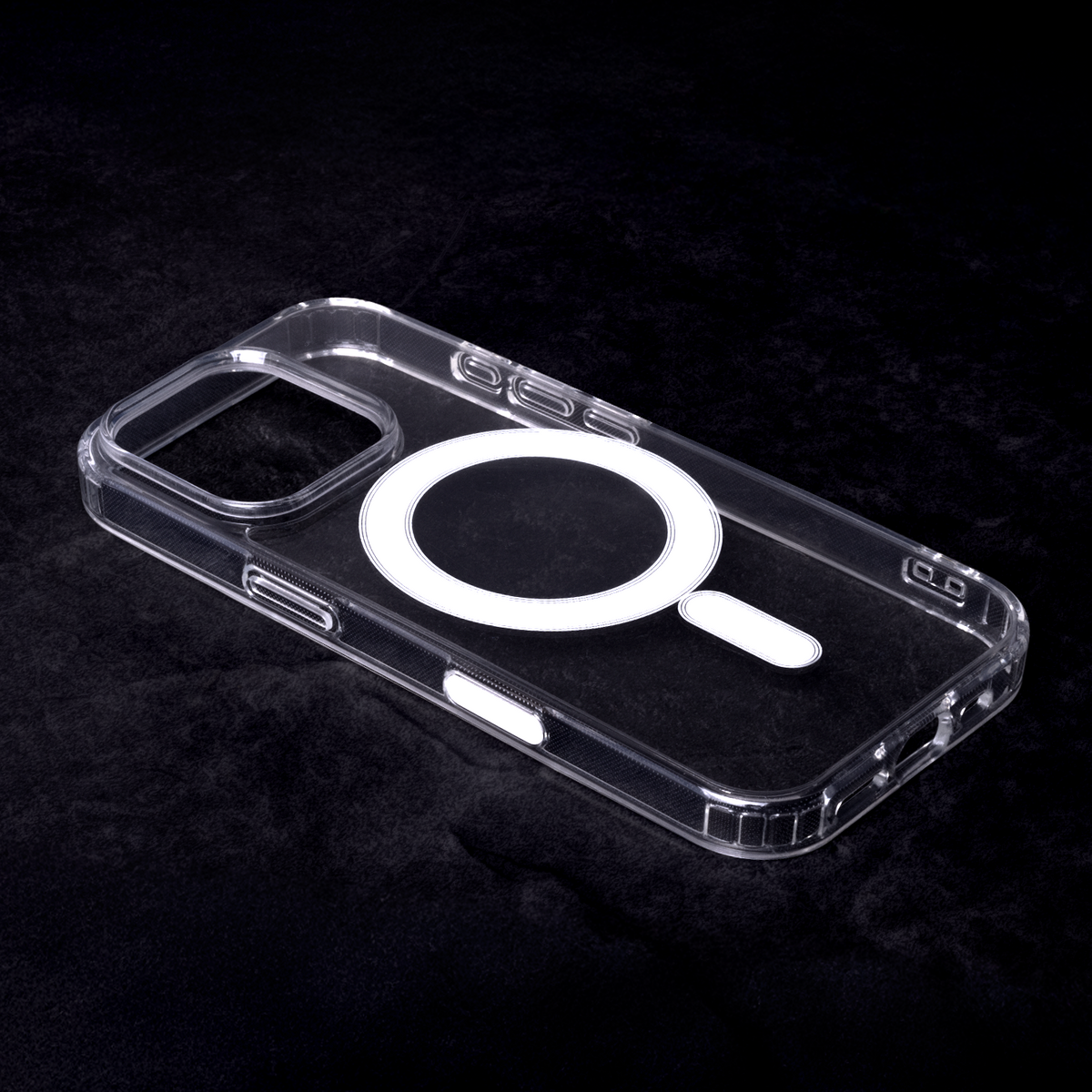Triecienizturīgs 1,5 mm MagSafe vāciņš iPhone 16 Pro 6,3" caurspīdīgs ar lielu caurumu + pogu