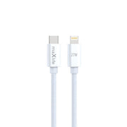 Maxlife kabelis MXUC-12 USB-C - Lightning 2,0 m 27W, balts