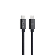 Maxlife kabelis MXUC-12 USB-C - USB-C 1,0 m 100W, melns