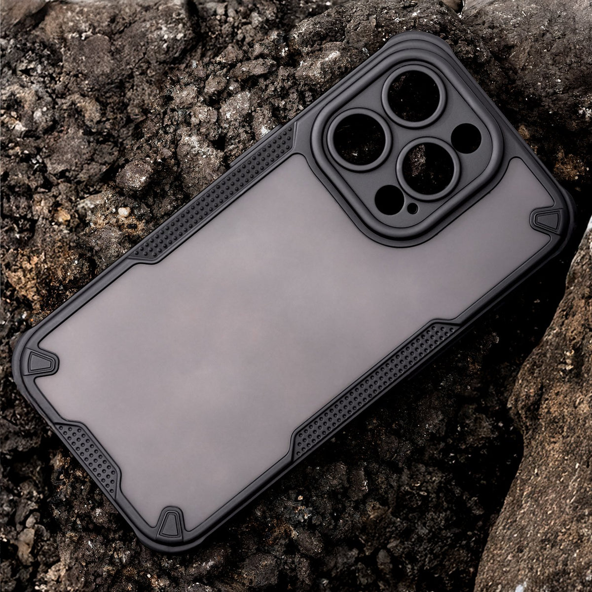 Defender Matt vāciņš iPhone 17 Air 6,6", melns