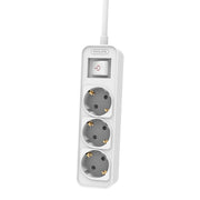 Philips pagarinātājs 3 Schuko rozetes 1.5m 10A, balts