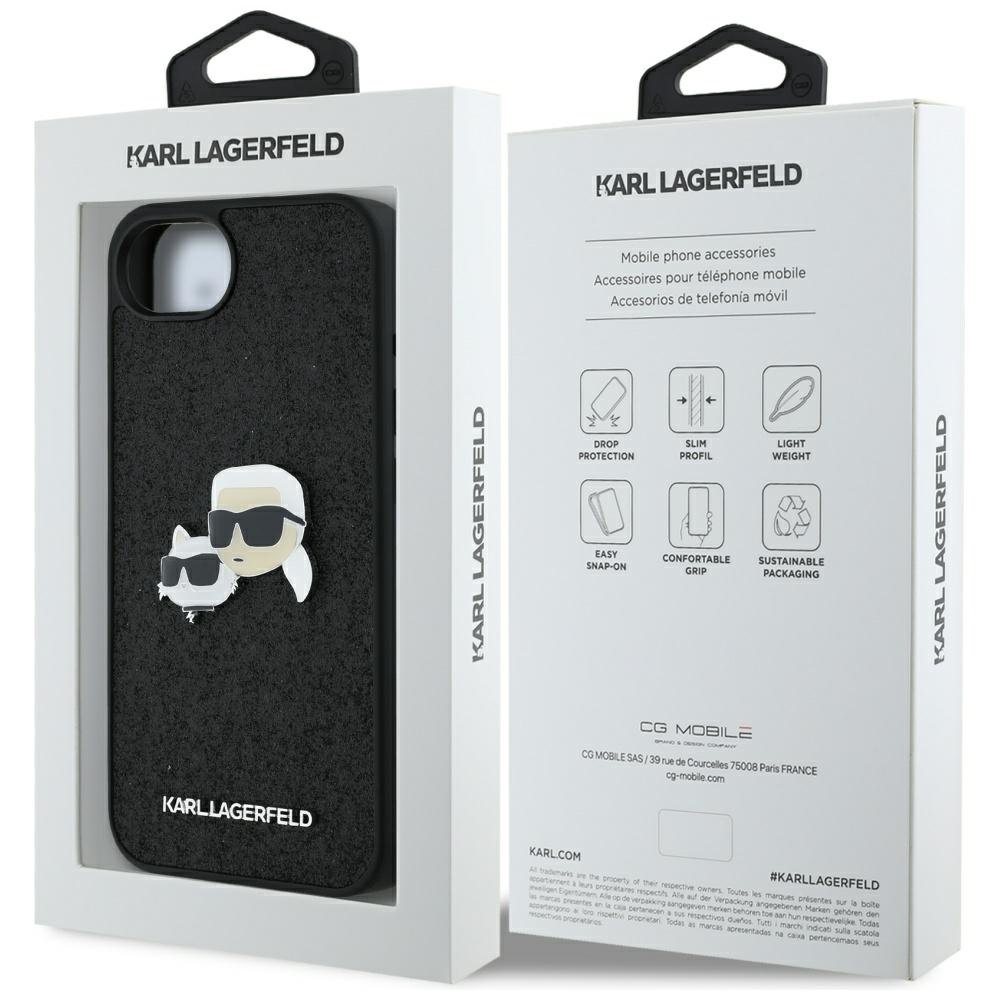 Karl Lagerfeld vāciņš iPhone 16e melns