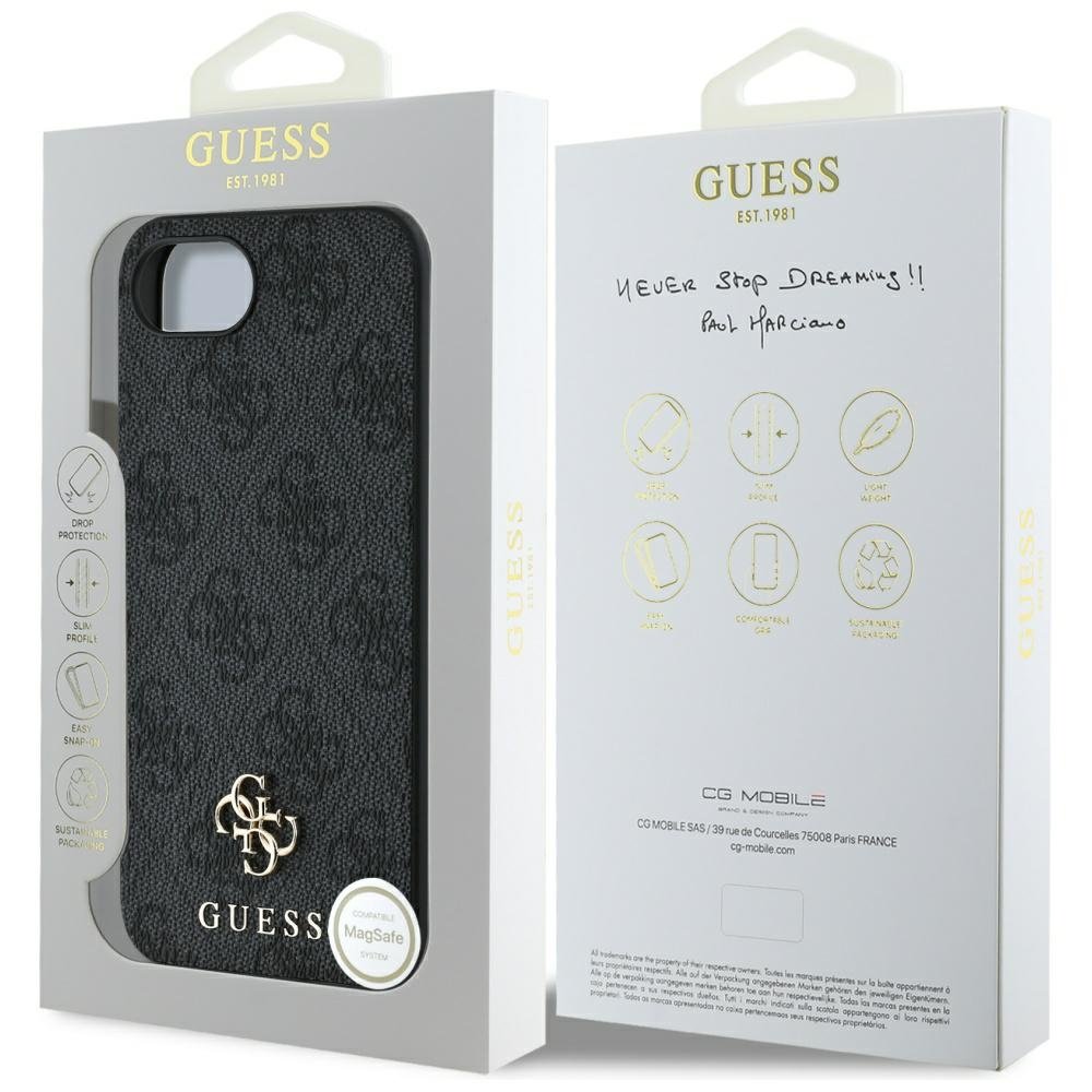 Guess MagSafe vāciņš iPhone 16e melns