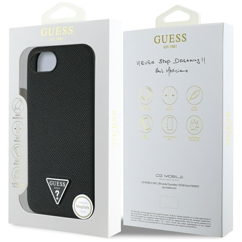 Guess MagSafe vāciņš iPhone 16e melns