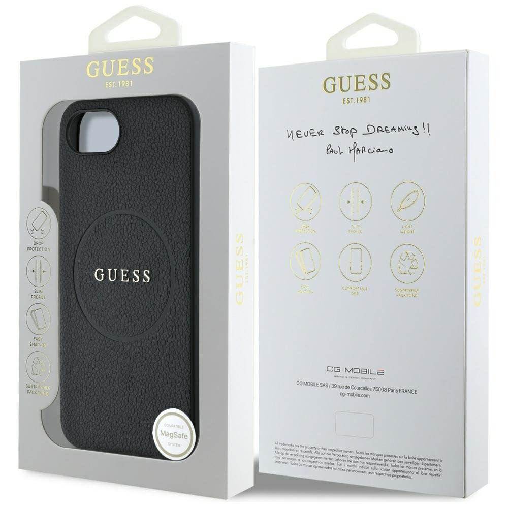 Guess MagSafe vāciņš iPhone 16e melns