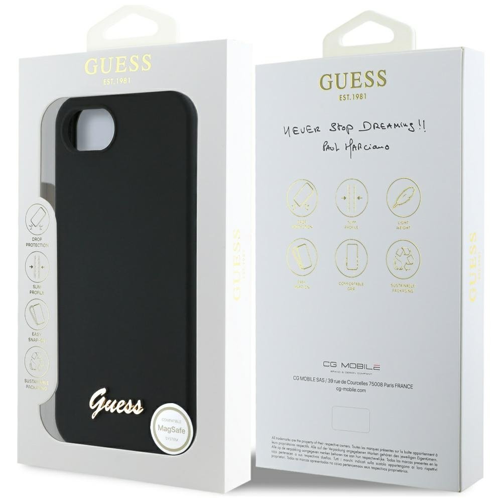 Guess vāciņš iPhone 16e melns