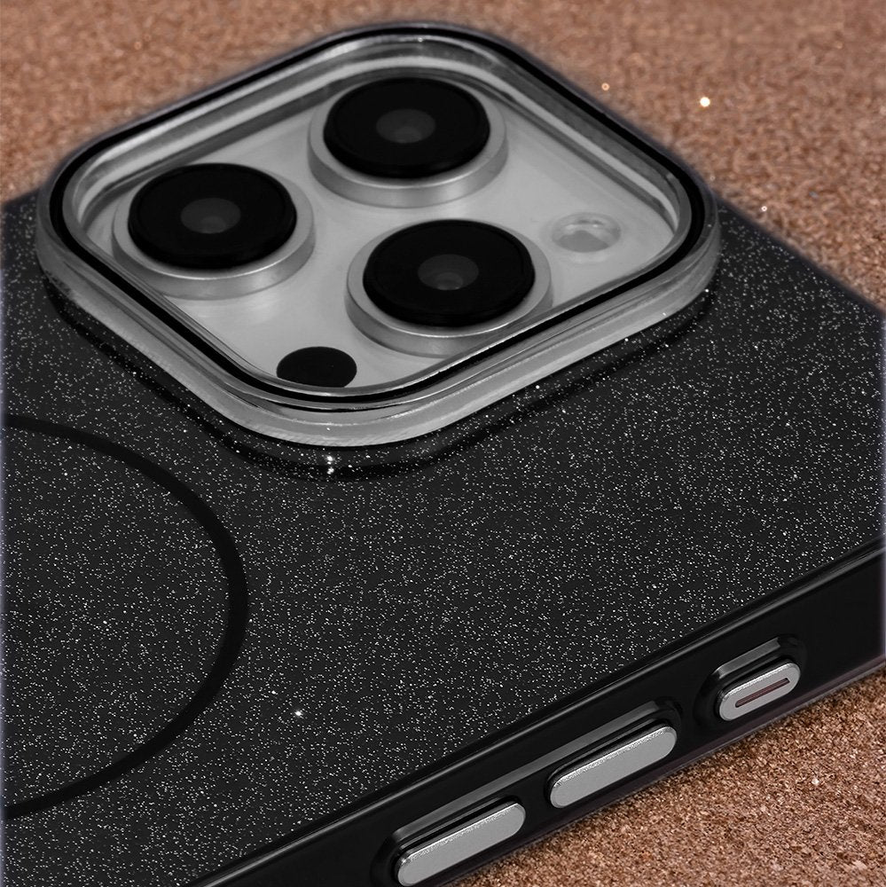Mirdzošs plāns MagSafe vāciņš iPhone 11, melns