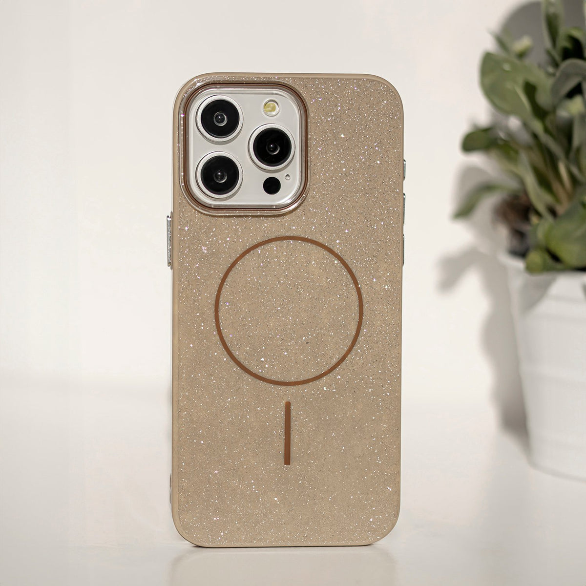Mirdzošs plāns MagSafe vāciņš iPhone 17 Air 6,6" brūns