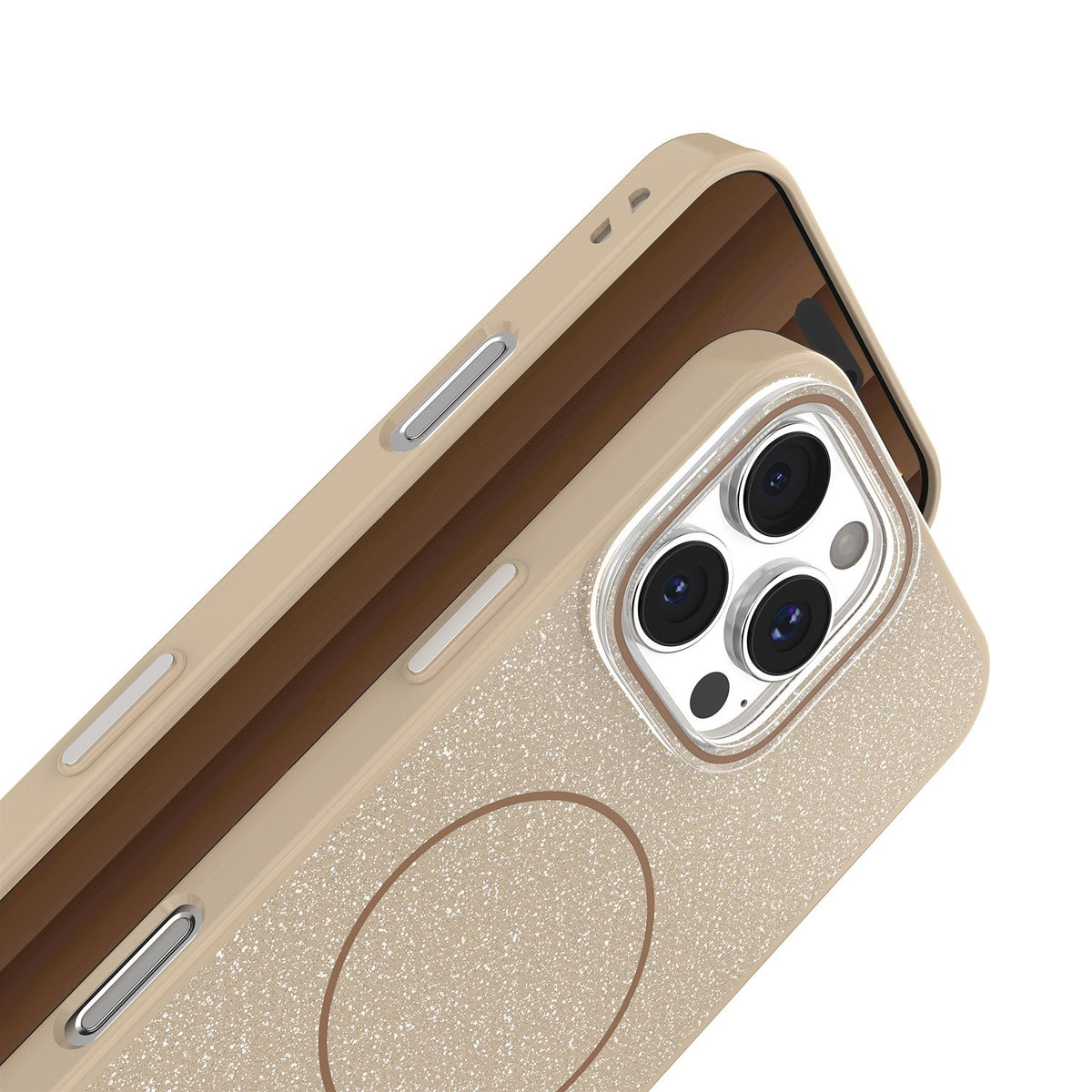 Mirdzošs plāns MagSafe vāciņš iPhone 17 Pro 6,3" brūns