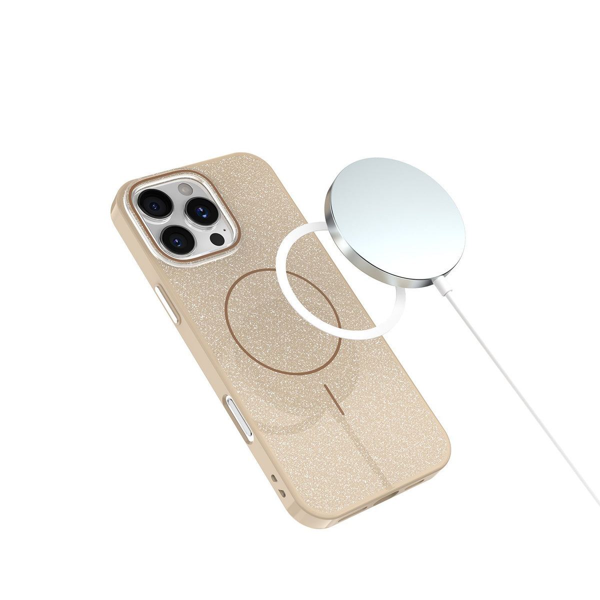 Mirdzošs plāns MagSafe vāciņš iPhone 17 Pro 6,3" brūns