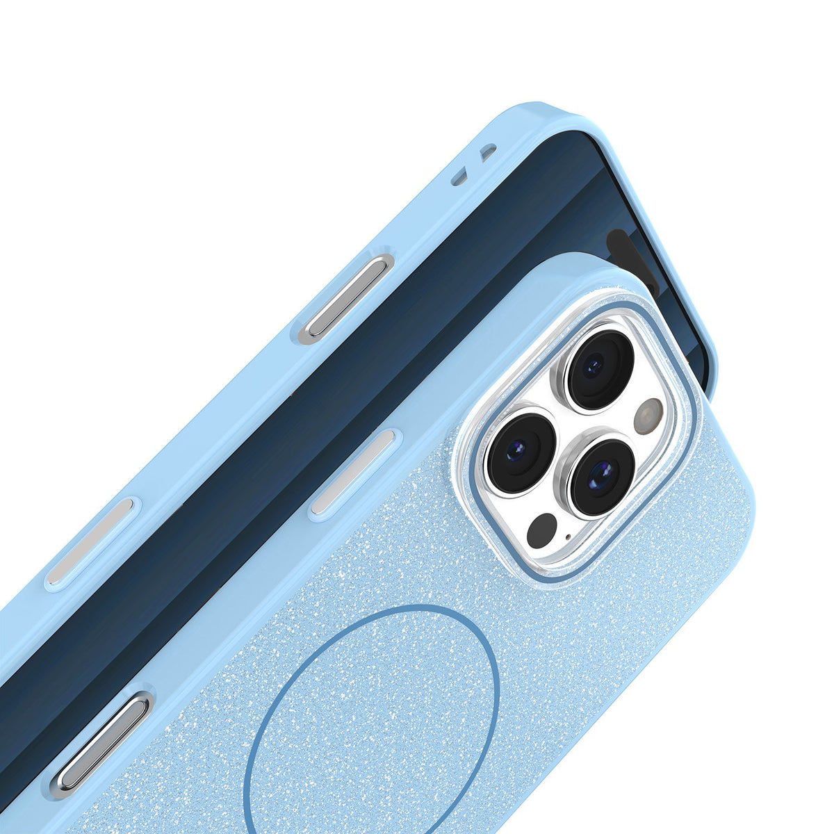 Mirdzošs plāns MagSafe vāciņš iPhone 17 Pro Max 6,9" zils