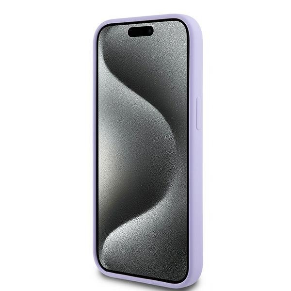 Karl Lagerfeld HC MagSafe silikona vāciņš KC Body Ring iPhone 15, violets