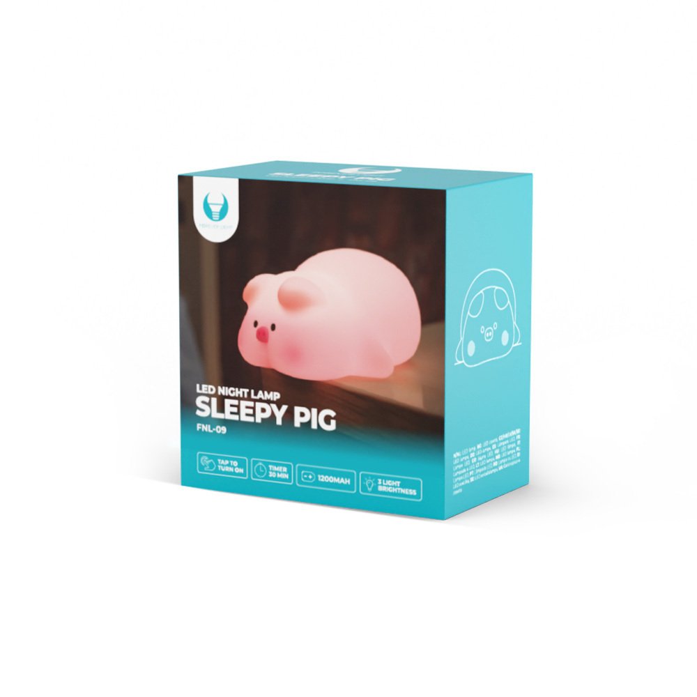 Forever Light lampa LED nakts Sleepy PIG FNL-09