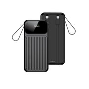 Maxlife pārnēsājamais akumulators ar iebūvētiem vadiem MXPB-06 PD QC 22,5W 10000 mAh melns