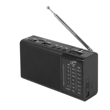 LTC pārnēsājams lukturītis radio REGA, USB, TF, AUX, mini LED, melns