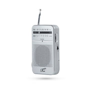 LTC portatīvais kabatas radio LEGA, AM/FM, mini ligzda, sudrabkrāsas